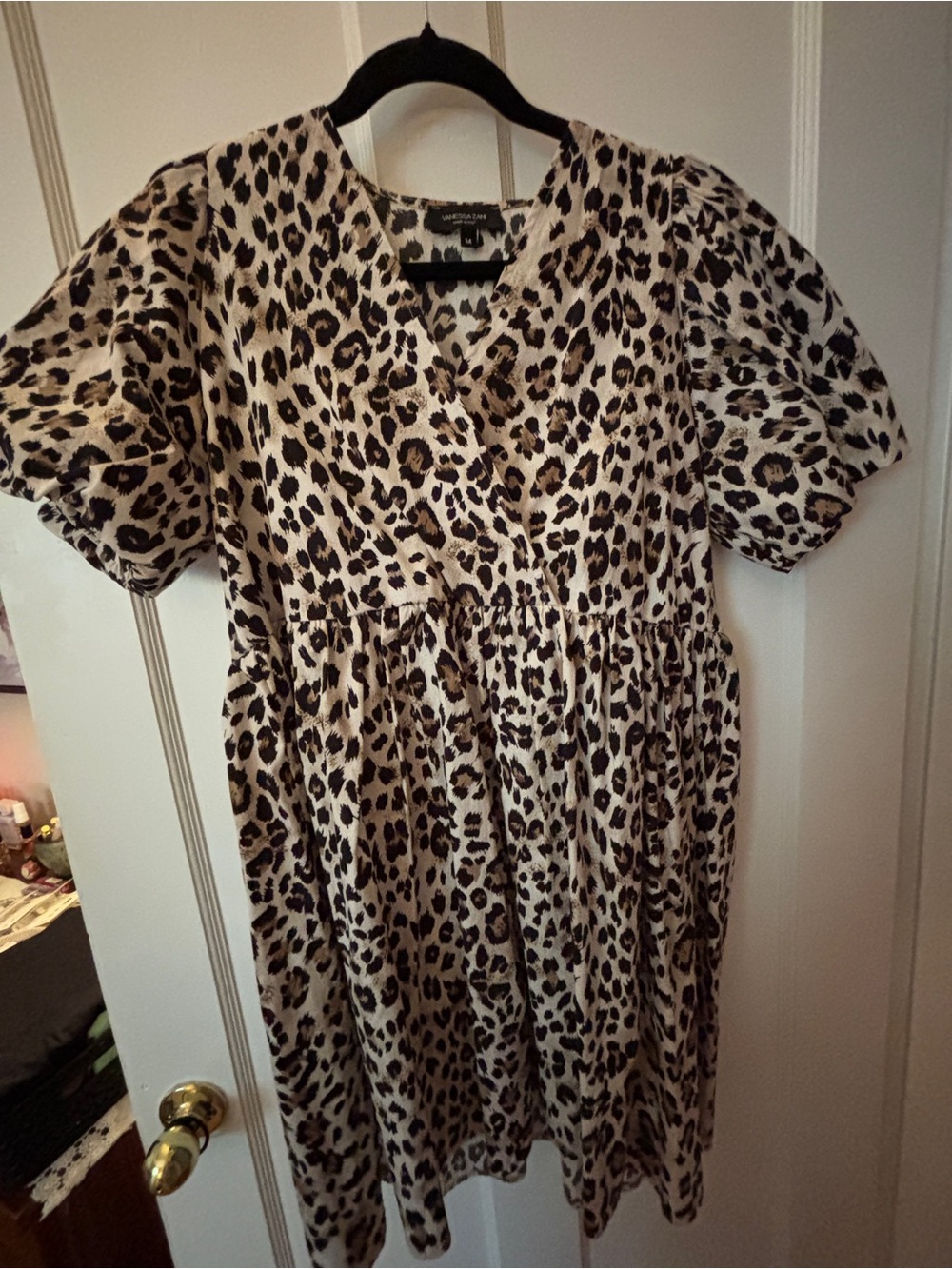 Leopard Print Women’s Dress - Beige & Brown